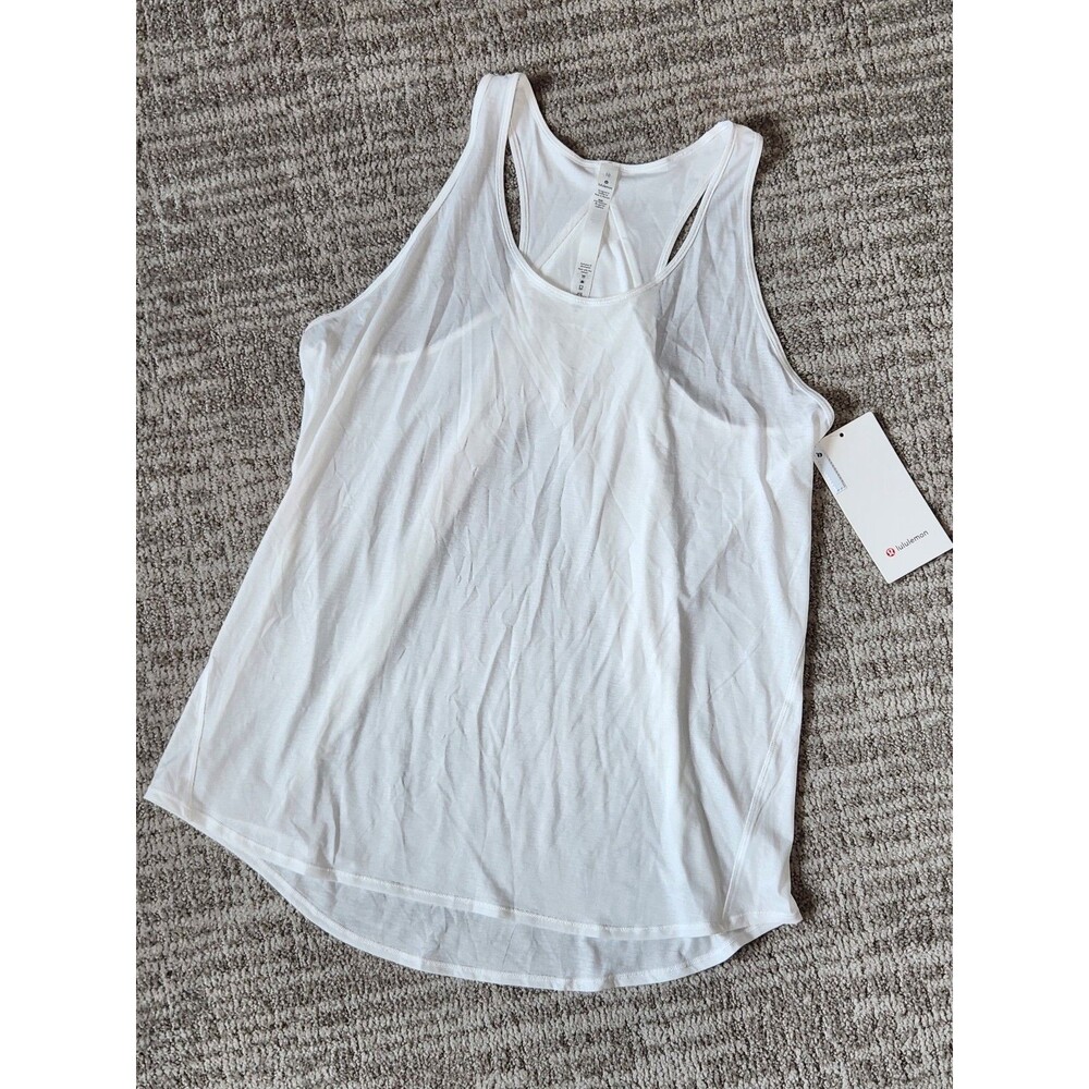 Lululemon women's Essentials Pleated Tank Top white size 10